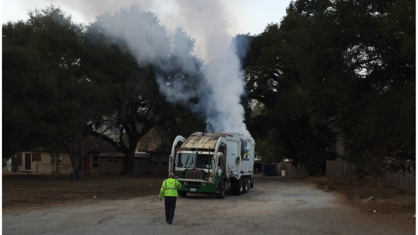 garbage truck fire scotts valley