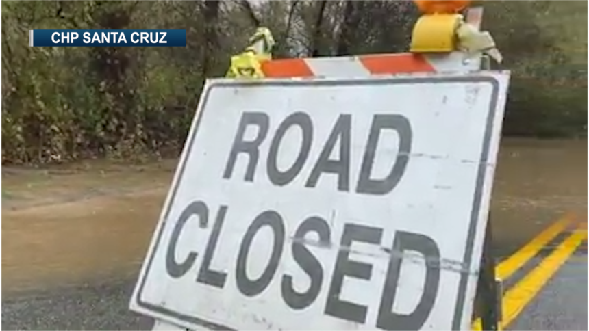 CHP Santa Cruz, Highway 9 closure, Boulder Creek