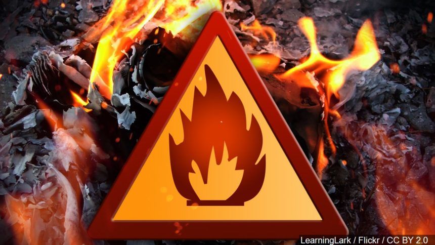 burn warning graphic