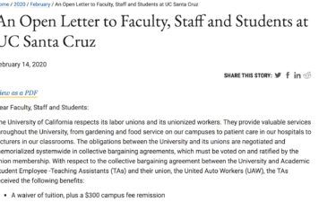 UCSC grad students signal ultimatum from administrators over protests