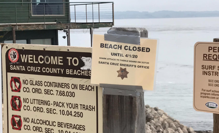 beach closed