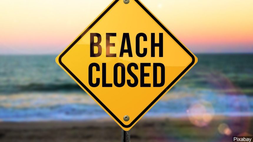 beach closed