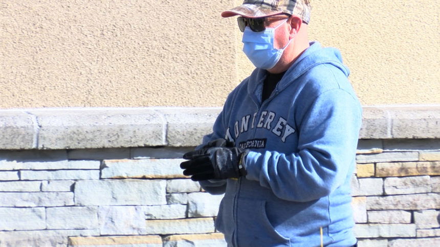 Gloves outside grocery store