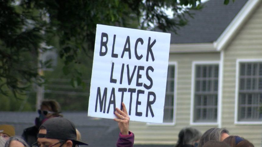 Black lives matter sign