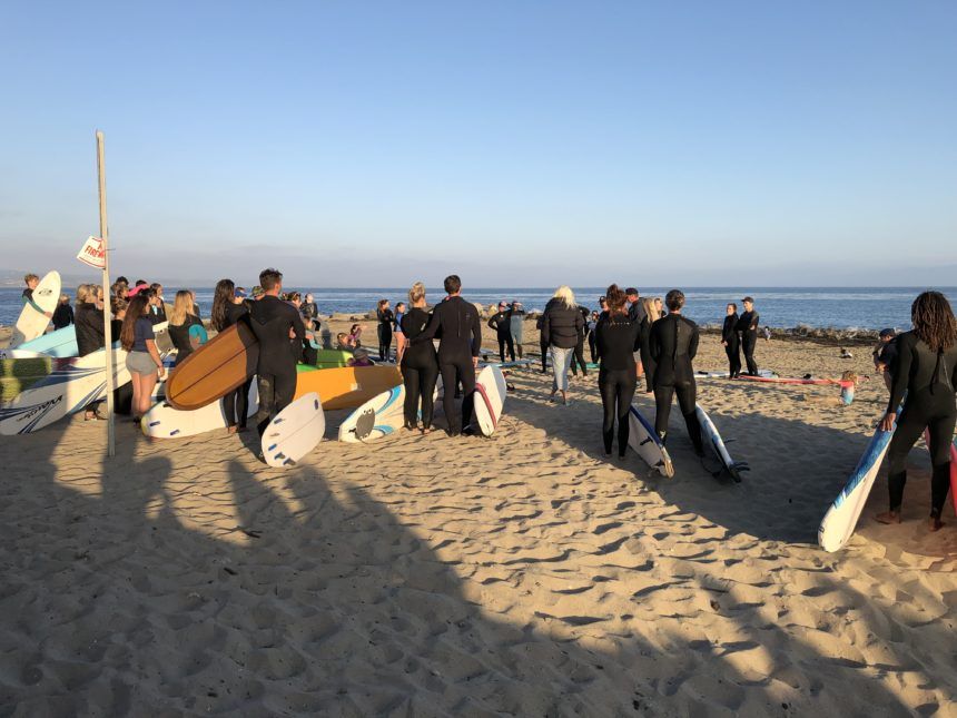 CAPITOLA PADDLE OUT FOR CAPTAIN DAVID LUTZ