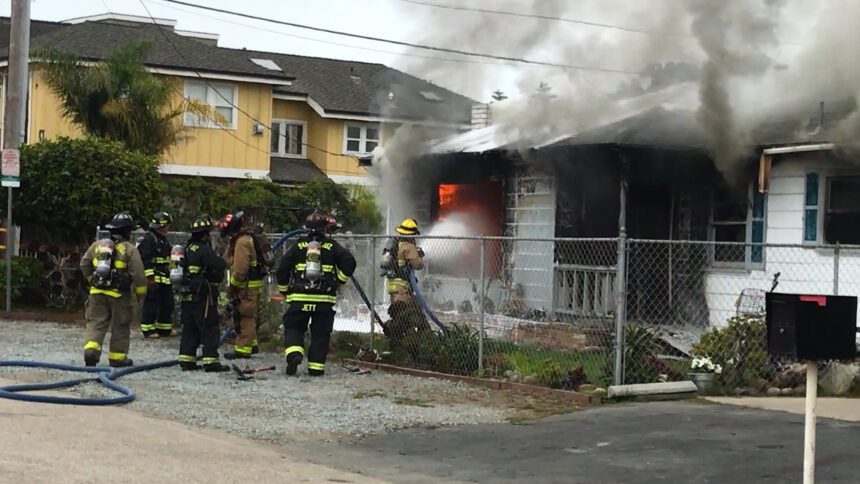 House on Fire East Cliff Dr.