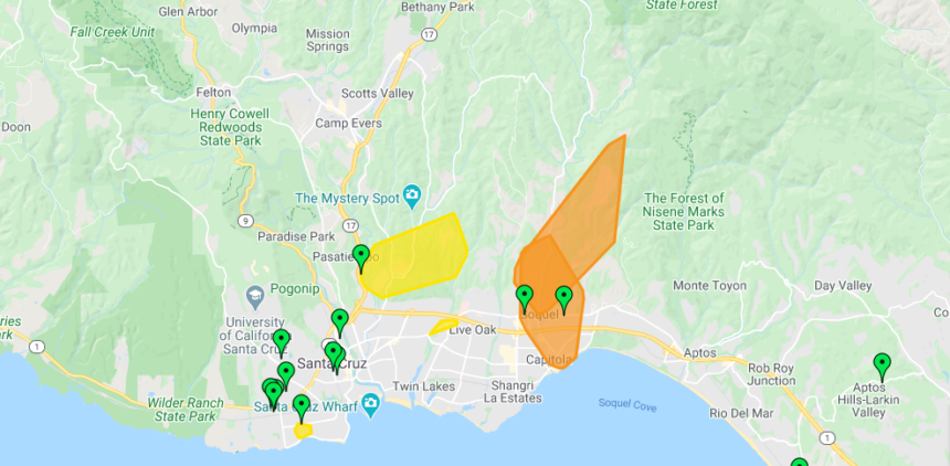 capitola soquel outage 8 14