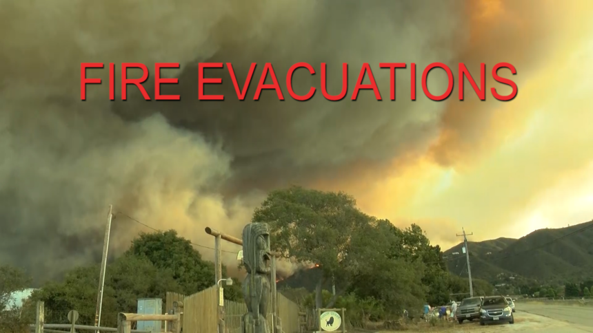 river fire evacuations graphic