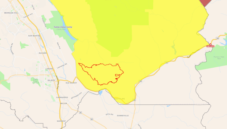 scu lightning complex near san benito