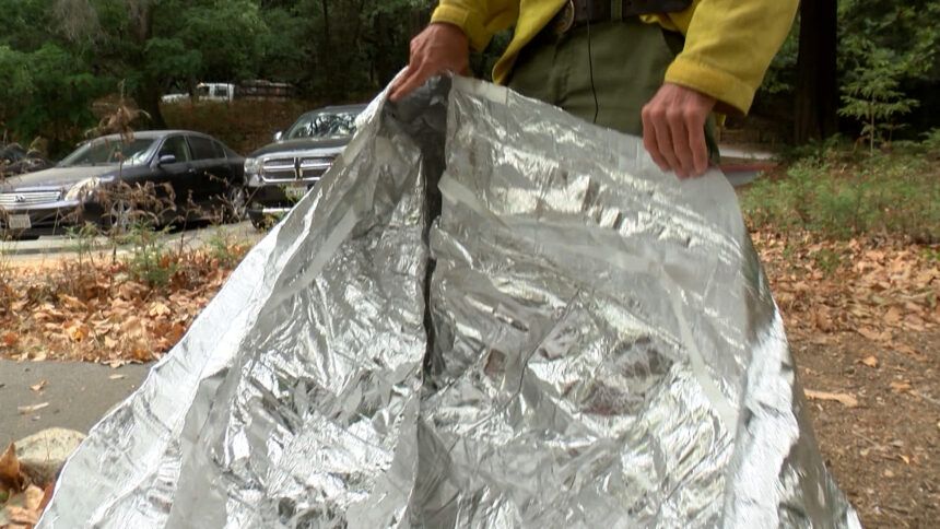Portable fire shelters protect firefighters during Dolan Fire