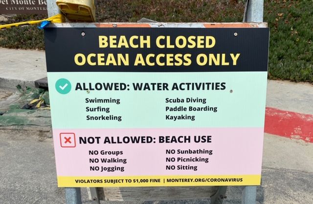 monterey beach closure 9 7 2020