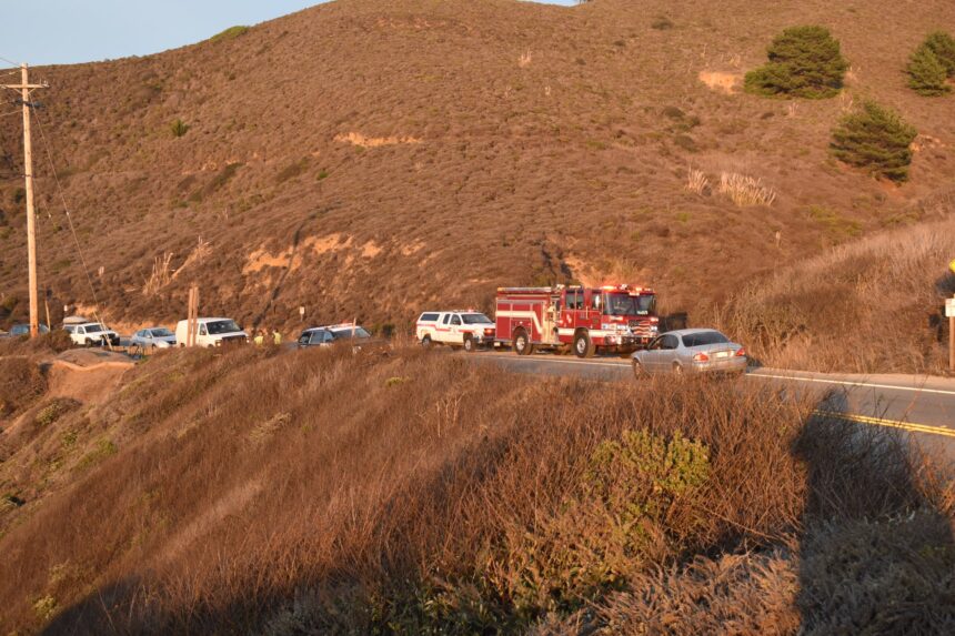 cal fire motorcyclist over cliff devils slide