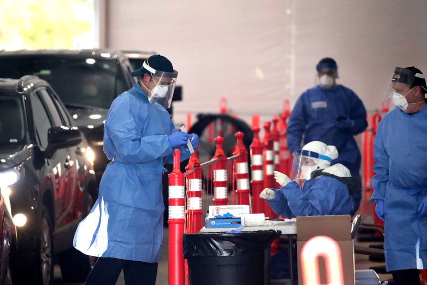 Cars Line Up For Covid Testing In Milwaukee, As Cases Spike In The State