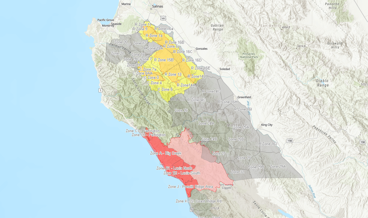 Monterey County residents near burn scars face evacuation – KION546