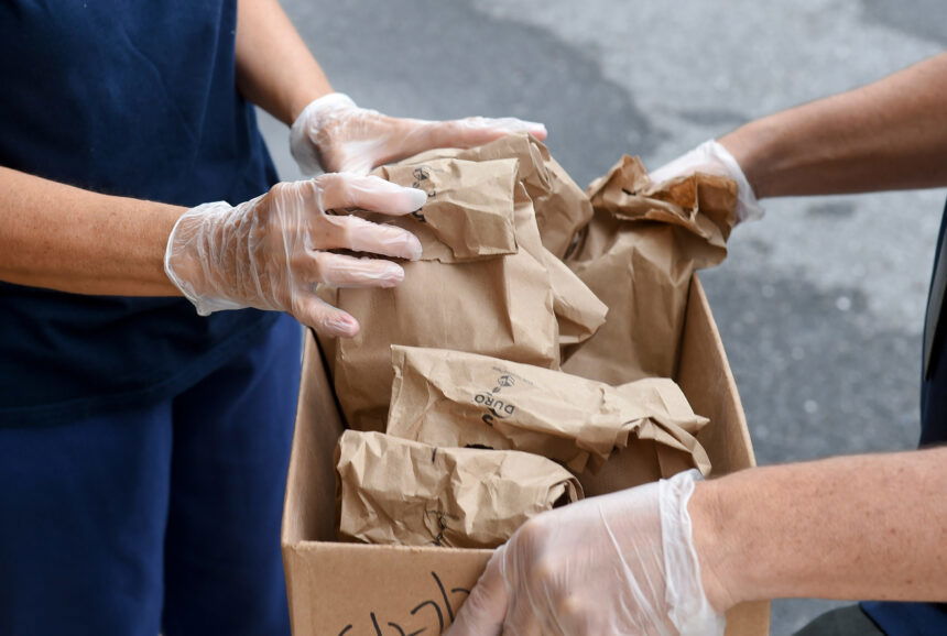 School lunch distribution