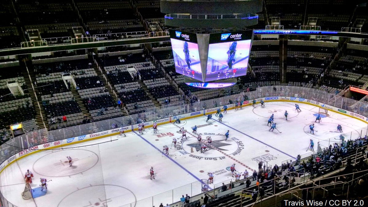 SAP Center, home to the San Jose Sharks, Photo Date: 2/9/15