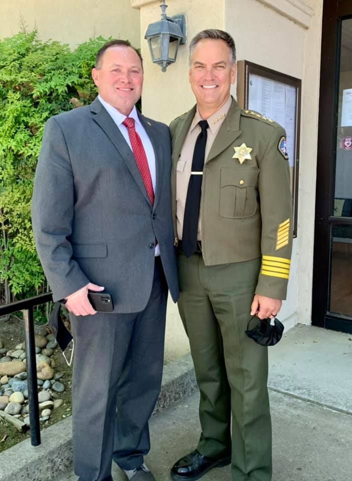 Captain Eric Taylor (left) and Sheriff Darren Thompson (right)