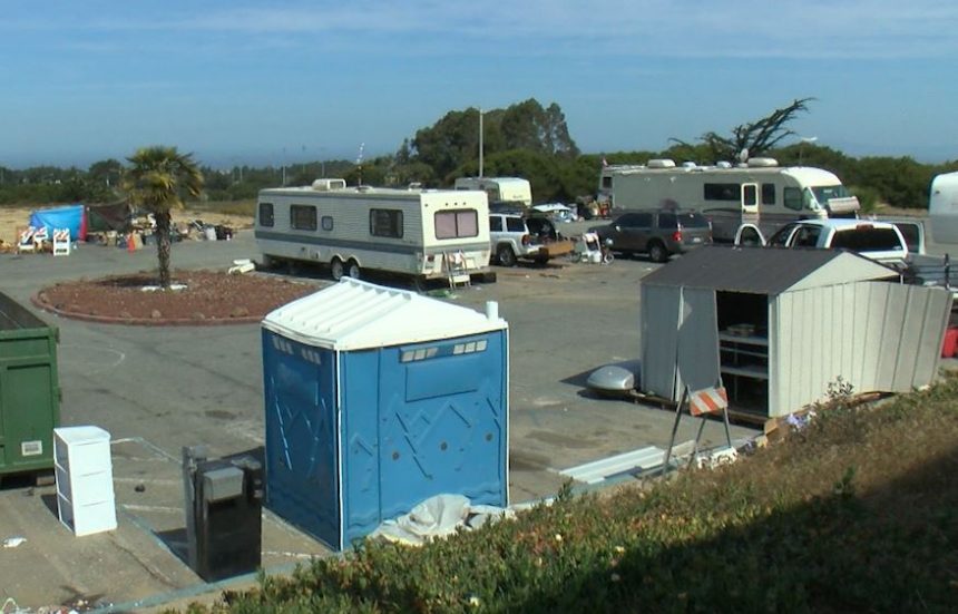 seaside homeless encampment