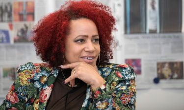 Nikole Hannah-Jones during an interview after winning a MacArthur Foundation Fellowship
