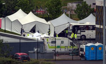 There are at least 200 known cases of the Delta Plus coronavirus variant worldwide. This image shows a mobile testing centre at the ESSA Academy in Bolton