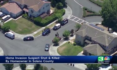 A home intruder was shot and killed by a homeowner in Solano County on Tuesday morning