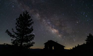 The Milky Way is seen from the Glacier Point Trailside in Yosemite National Park