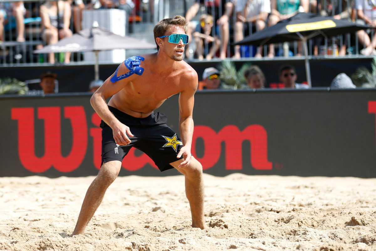 <i>Justin Casterline/Getty Images</i><br/>US men's beach volleyball player Taylor Crabb reportedly tested positive for Covid-19.