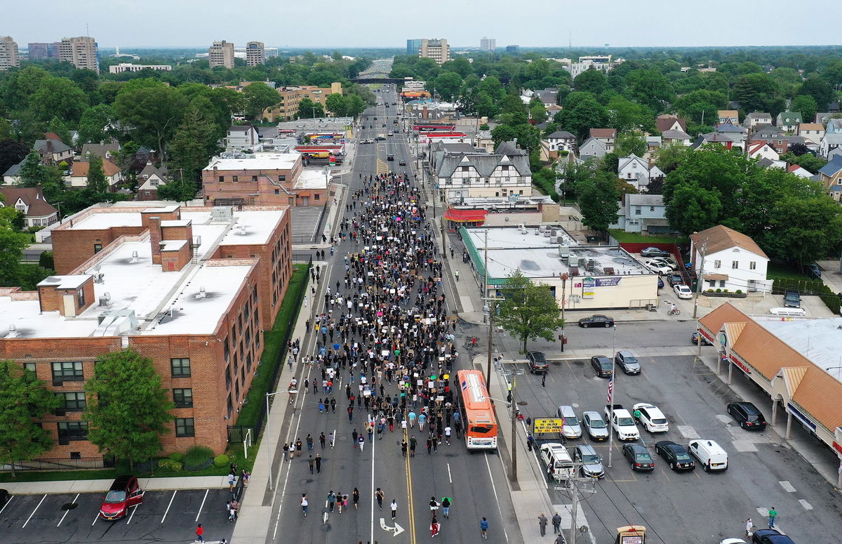 <i>Al Bello/Getty Images</i><br/>Six federal agencies turned to facial-recognition software in an effort to identify people in images of the civil unrest following the death of George Floyd last year