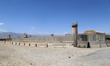 A general view shows Bagram Air Base