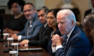 U.S. President Joe Biden speaks at the start of a Cabinet meeting in the Cabinet Room of the White House on July 20