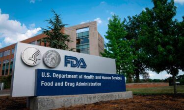 A sign for the Food And Drug Administration is seen outside of the headquarters on July 20