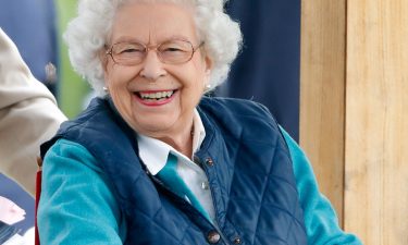 Queen Elizabeth II watches her horse 'First Receiver' compete in and win the Retired Racehorses - RoR Open In Hand Show Series Qualifier Class on day 3 of the Royal Windsor Horse Show in Home Park