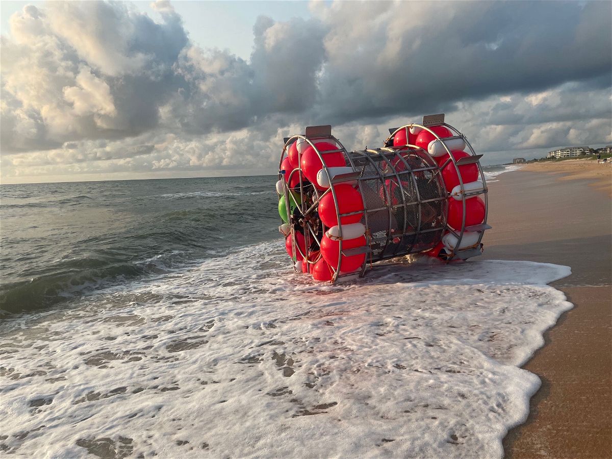 <i>Flagler County Sheriff's Office</i><br/>Baluchi brought his bubble vessel back to shore on July 24 because of equipment issues.