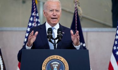 President Joe Biden delivers a speech on voting rights at the National Constitution Center on July 13 in Philadelphia. White House officials are devising ways to fight the spread of dangerous falsehoods about Covid-19 vaccines