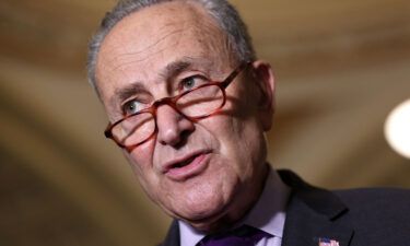 Senate Majority Leader Charles Schumer (D-NY) speaks to reporters following a Senate Democratic luncheon at the U.S. Capitol on June 15. Lawmakers have yet to clinch a bipartisan infrastructure deal as of July 26.