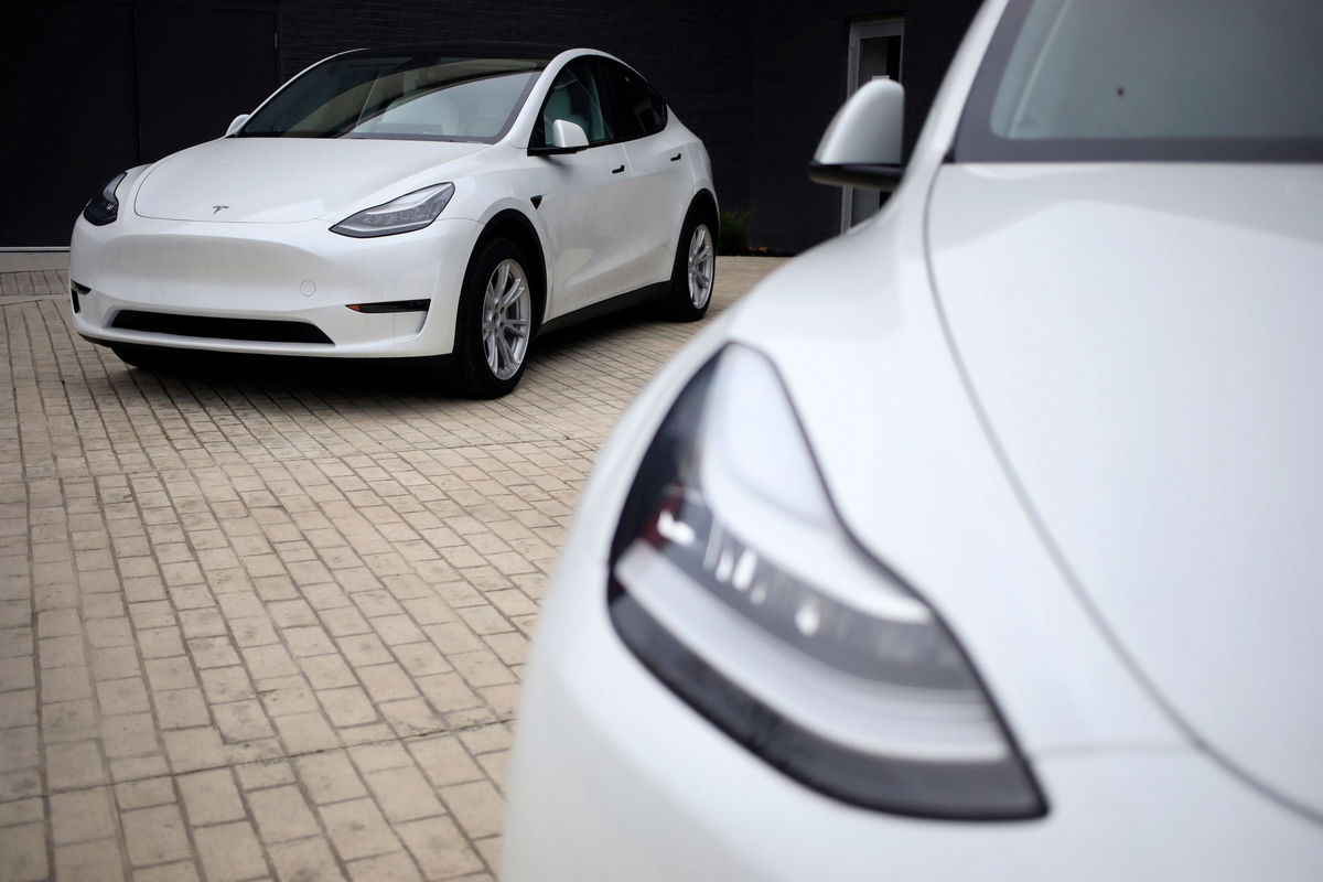 <i>Luke Sharrett/Bloomberg/Getty Images</i><br/>Tesla sales rise despite enormous headwinds. This image shows model S electric vehicles for sale at a dealership in Columbus