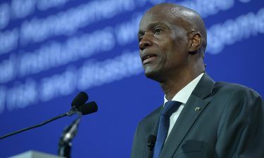 Haiti's President Jovenel Moise speaks during the 2018 Concordia Annual Summit in New York on September 25