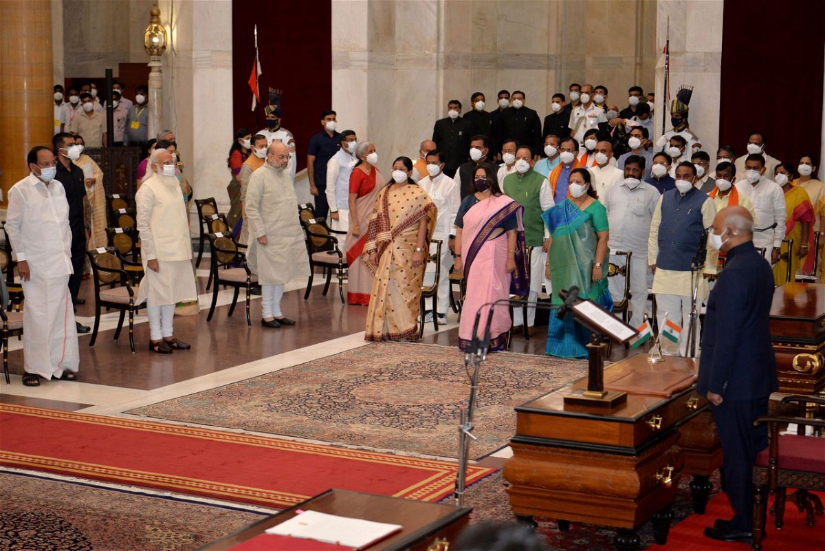 <i>Indian Presidential Palace/AP</i><br/>Newly sworn in ministers