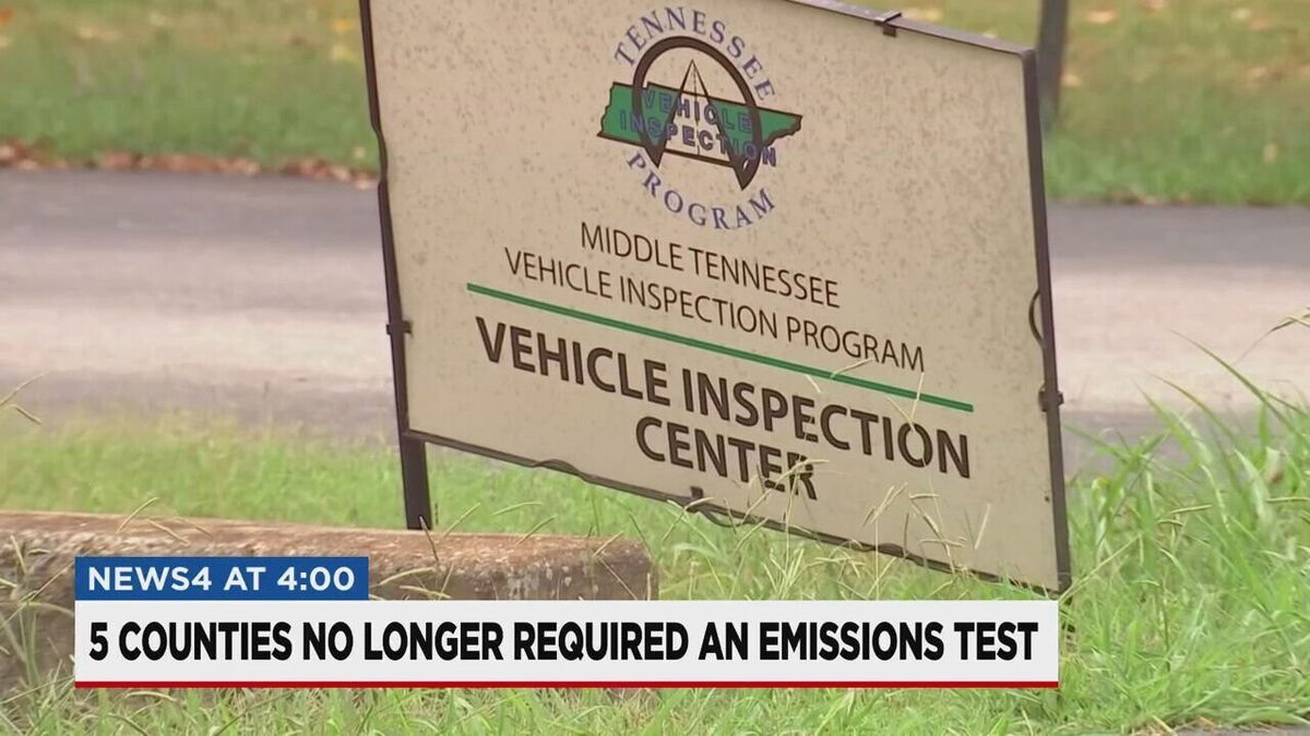 <i>WSMV</i><br/>Some Tennessee drivers will no longer need to have their vehicles undergo emissions testing.