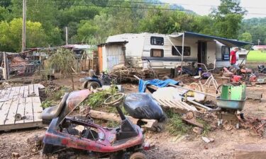 Michelle Rice suffered only scratches and bruises after being swept away in floodwaters from Tropical Storm Fred in Cruso last week.