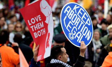 Abortion clinics in Texas asked the Supreme Court Monday to block a controversial law that bans abortions at six weeks. Abortion activists here demonstrate in front of the US Supreme Court in January 2020.