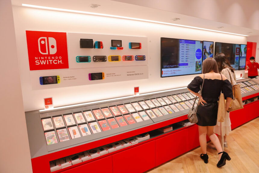 Nintendo sales fell nearly 10% in the quarter ended June as pandemic hot streak fizzles out. This image shows a Nintendo Store in Tokyo