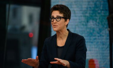 Rachel Maddow has signed a new multi-year deal with MSNBC's parent NBCUniversal. Pictured is Maddow on October 2