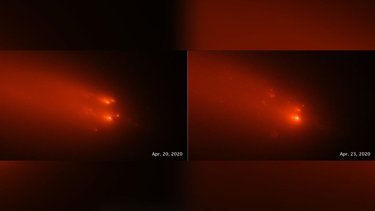 <i>Alyssa Pagan (STScI)/Quanzhi Ye (UMD)/ESA/NASA</i><br/>These Hubble images taken on April 20 and April 23