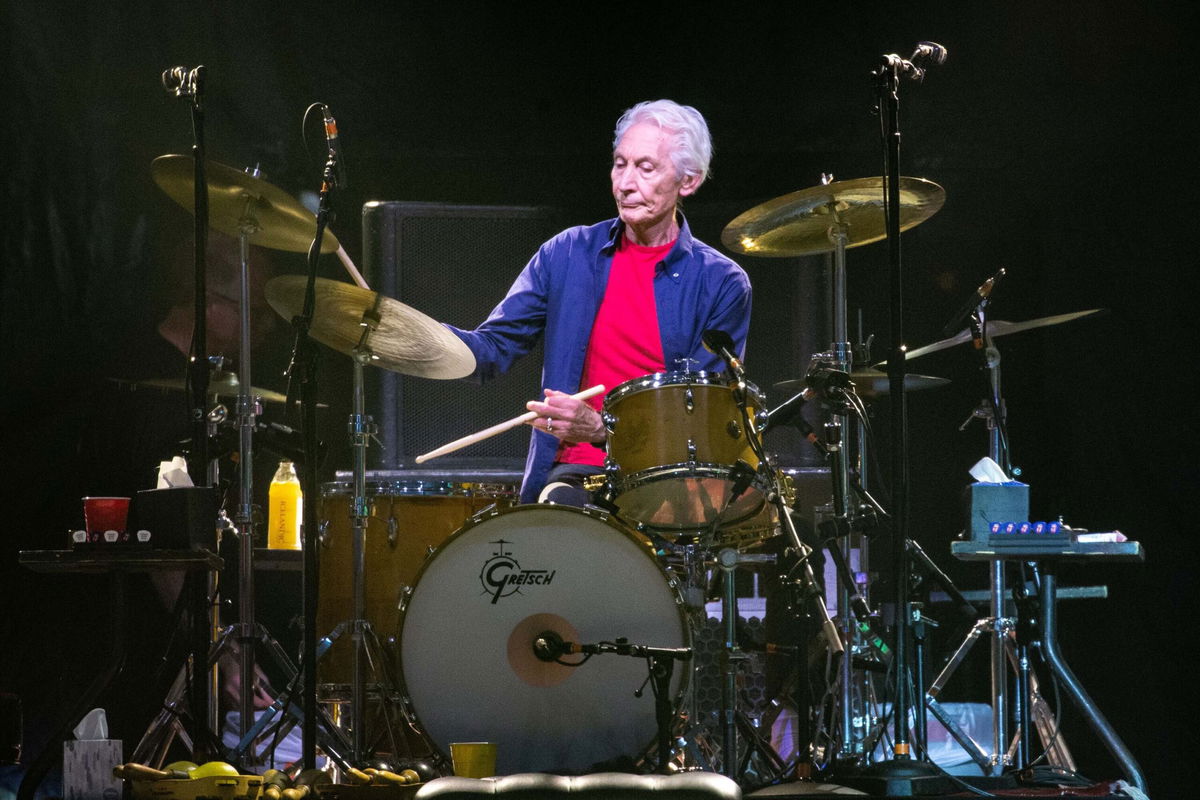 <i>Suzanne Cordeiro/AFP/Getty Images</i><br/>Mick Jagger leads Rolling Stones' tribute to drummer Charlie Watts