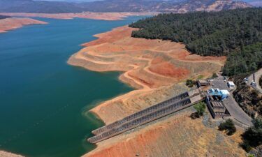 The Edward Hyatt Power Plant at Lake Oroville (pictured here) has been forced to shut down due to low water levels for the first time since it opened in 1967.