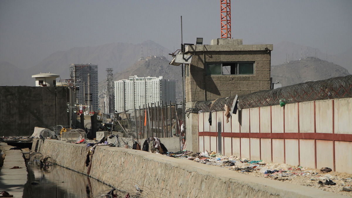 <i>Chine Nouvelle/Sipa/Shutterstock</i><br/>This image shows the explosion site near the Kabul airport in Afghanistan on August 27.