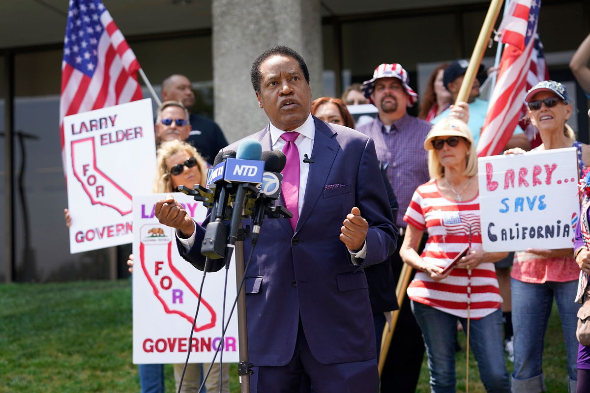 <i>Marcio Jose Sanchez/AP</i><br/>The Los Angeles Police Department investigates domestic violence accusations against California Republican gubernatorial candidate Larry Elder