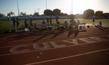 Culver City High School holds its first official football practice in February following an 11-month shutdown due to Covid-19. Culver City Unified School District plans to require all eligible students aged 12 and older to be vaccinated against Covid-19 by mid-November.