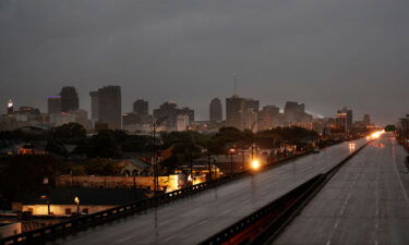 Few motorists travel on the 1-10 ahead of the arrival of Hurricane Ida in New Orleans